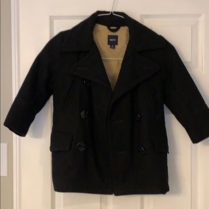 Gap boys black pea coat size XS (4-5)